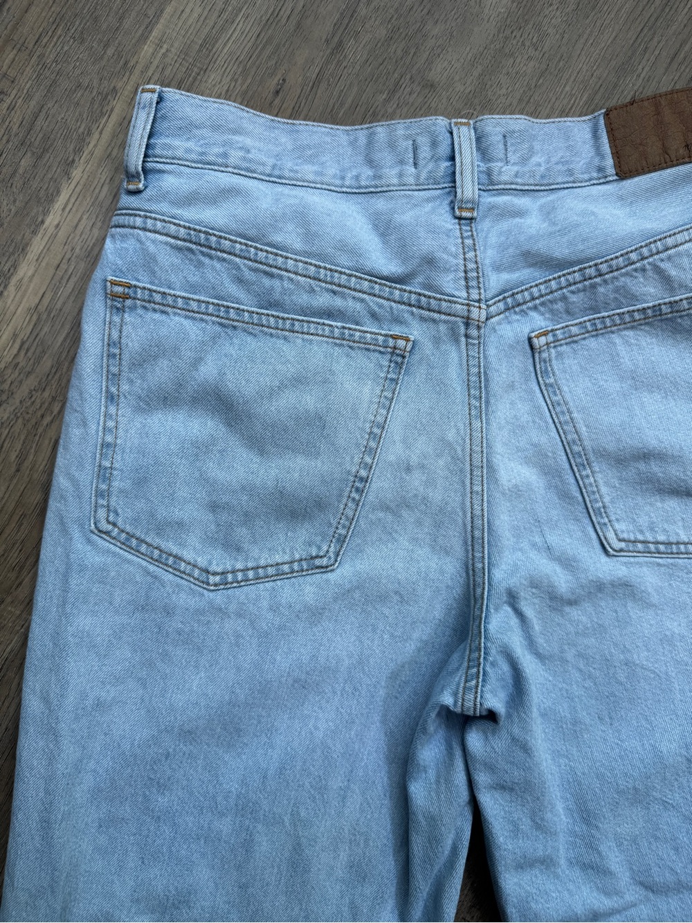 Madewell The Perfect Vintage Wide-Leg Crop Light Wash Denim Jeans - Size 28 - Picture 15 of 15